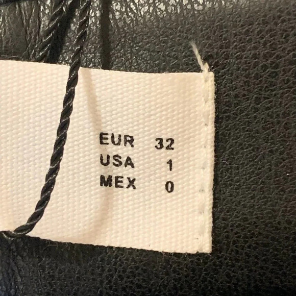 Mango MNG Women's Leather Effect High Waist Straight Pants Size 32 NWT‎ - Picture 9 of 16